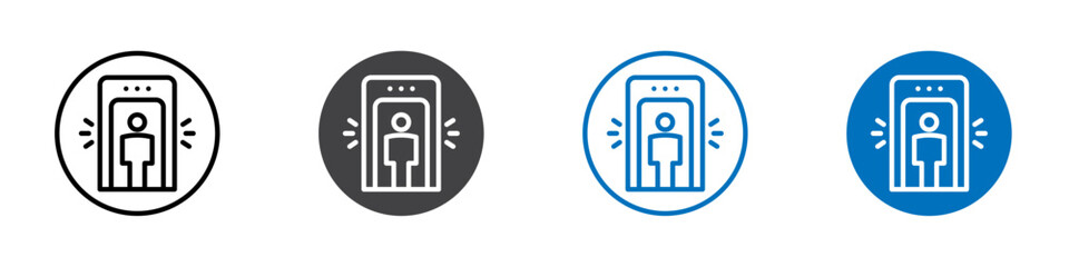 Security gate icon Isolated on white background vector set