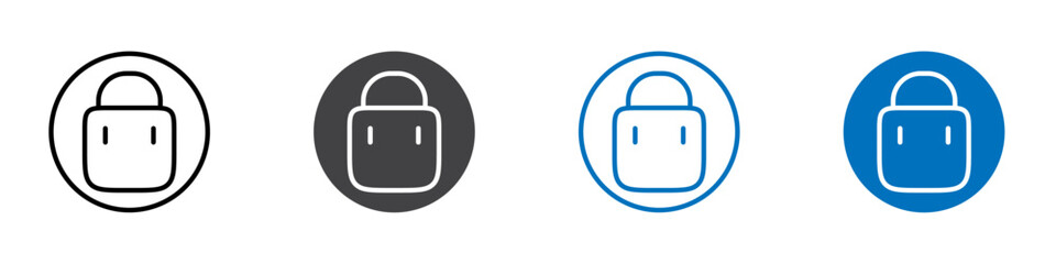 Shopping bag icon Isolated on white background vector set