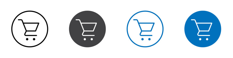 Shopping cart icon Isolated on white background vector set