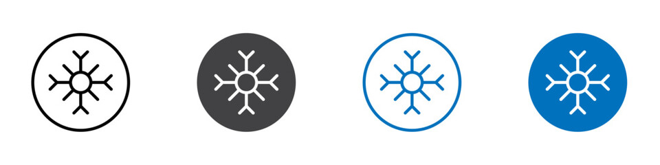 Snow icon Isolated on white background vector set