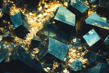 Pyrite Crystals in Macro Photography