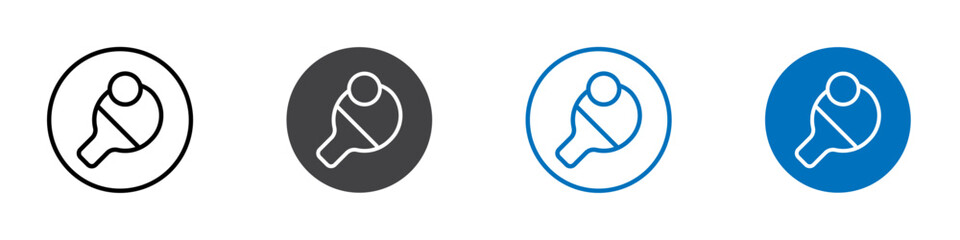 Table tennis icon Isolated on white background vector set