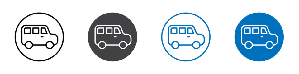 SUV car icon Isolated on white background vector set