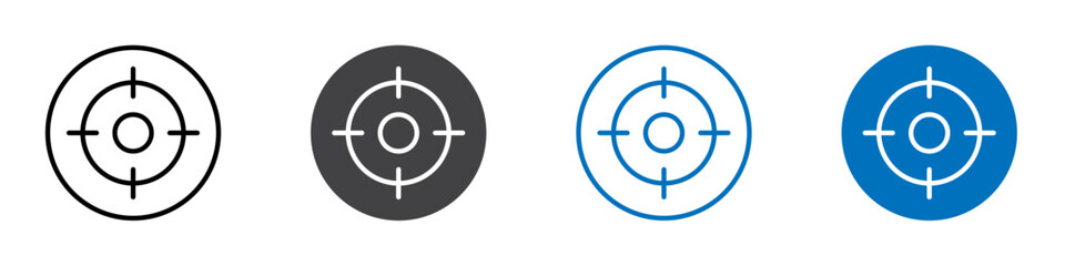 Target icon Isolated on white background vector set