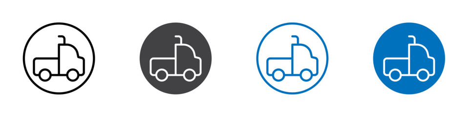 Trailor icon Isolated on white background vector set