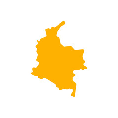 colombia country map border vector icon illustration