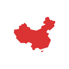 china country map border vector icon illustration