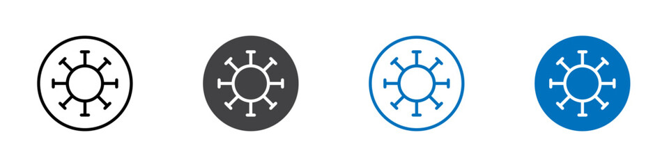 Virus icon Isolated on white background vector set