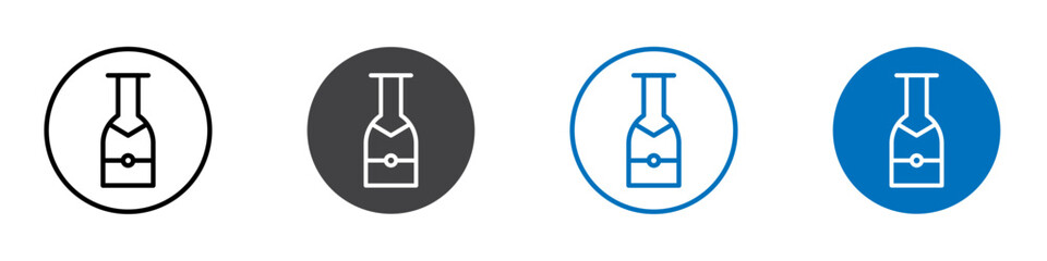 Wine bottle icon Isolated on white background vector set