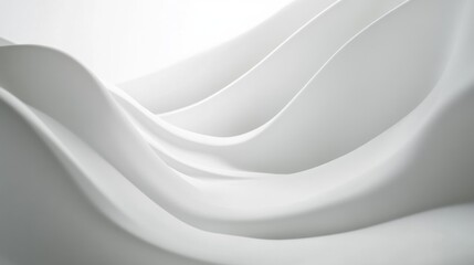 Abstract White Wavy Background