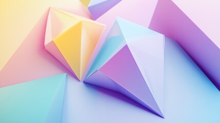 Abstract Pastel Geometric Shapes