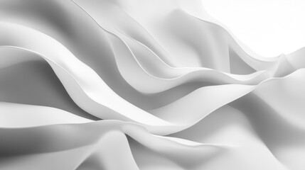 Obraz premium Abstract White Fabric Waves