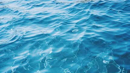 Obraz premium Blue water surface with ripples