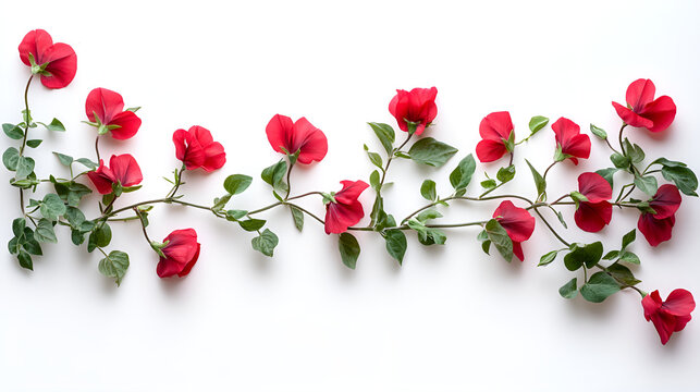 red tulips on white background
