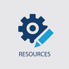 Resources icons isolated Modern and editable resources icon. Simple icon vector illustration