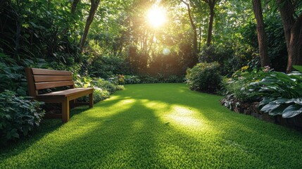 Fototapeta premium Tranquil Garden Oasis