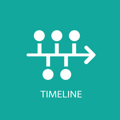 Timeline icon vector sign and symbol isolated timeline logo concept