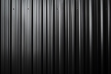 Obraz premium Corrugated black metal texture. Steel roof sheet. Siding panels for the wall. Iron building material for fence. Surface of a cargo container. 