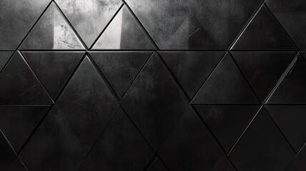 Abstract Triangular Pattern on Dark Background