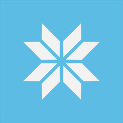 Snowflake set. On isolated background. Snowflake collection. Christmas icon. Frost. Vector illustration