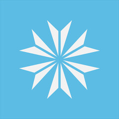 Snowflake set. On isolated background. Snowflake collection. Christmas icon. Frost. Vector illustration