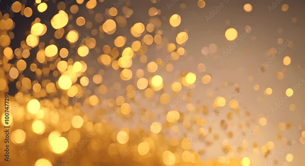 Poster gold glitter background with sparkle shine light confetti abstract motion background shining gold pa