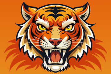 , Cute jumping tiger vector art illustration