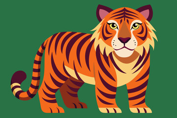 , Cute jumping tiger vector art illustration