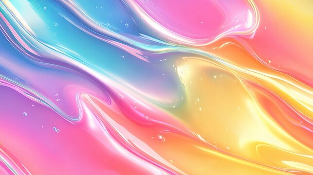 Colorful Abstract Swirls in Pastel Tones