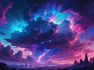 landscape with clouds