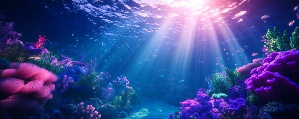 Colorful coral reef underwater