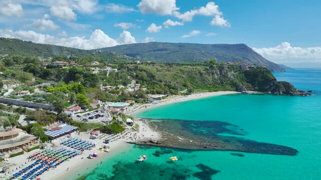 Capo Vaticano from a drone, Ricadi in Calabria, Italy, Europe