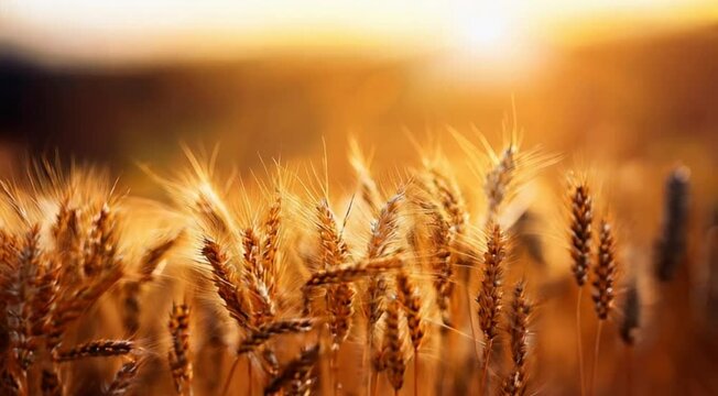 campo de trigo no por do sol