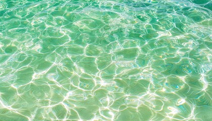 Obraz premium Tranquil green water ripples - minimalist texture for summer vacation themes