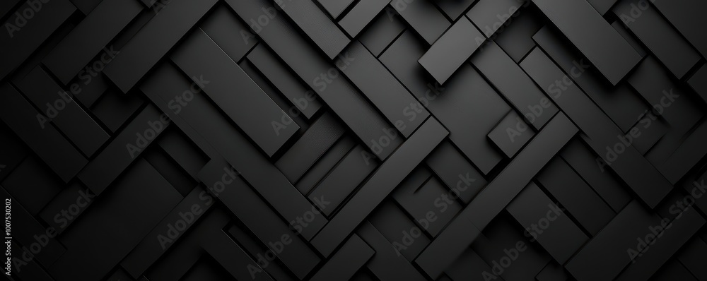 Poster abstract black texture with geometric patterns and layered design, perfect for modern backgrounds.