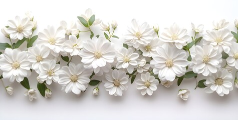 a group of white flowers

