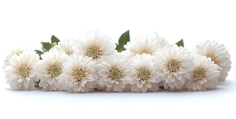 a group of white flowers

