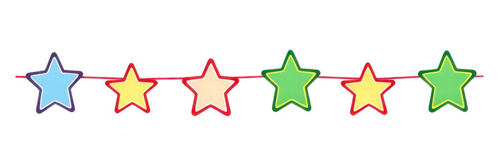 Obraz premium PNG Star christmas light border symbol line white background.
