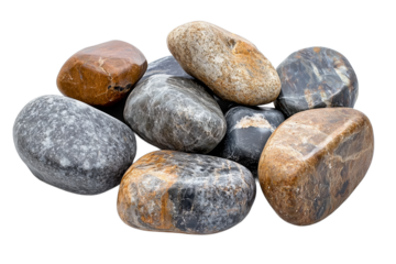 Smooth River Rocks: A Collection of Natural Stones