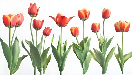 Obraz premium a group of red flowers