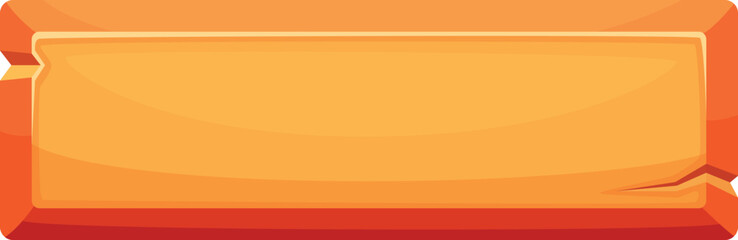 Fototapeta premium Wooden button for game ui. Cartoon texture element