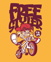 Free Styler Cartoon Illustration Design