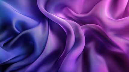 Obraz premium Vibrant Flowing Fabric in Purple and Blue Tones