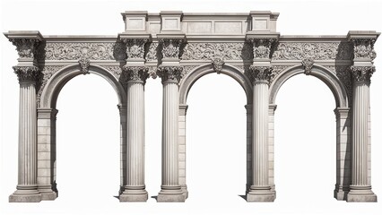 Ornate architectural archway with detailed columns and carvings.