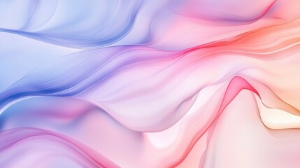 Obraz premium Soft Colorful Waves in Delicate Flowing Fabric