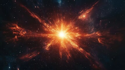 Fototapeta premium Cosmic Starburst in Mesmerizing Colors