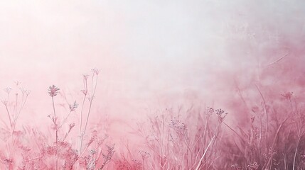 Soft Pink Flower Field at Dusk