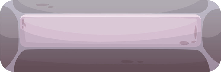 Fototapeta premium Cartoon stone ui element. Mobile game button
