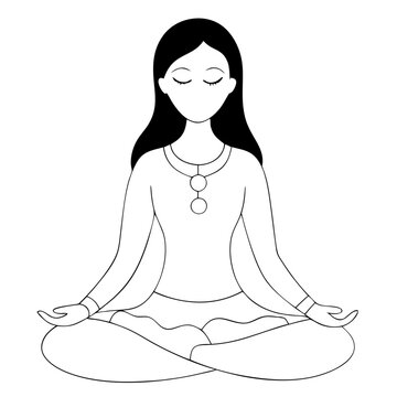 recommend clip art: Meditation Pose Outline – Yoga Art and Design