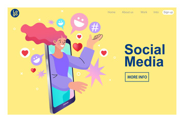 Office work and remote work. Social Media Icon Envelope Bubble Speech.